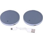 Tapis porte - gobelet avec lumire d'ambiance led pour voiture, 2 pices, 7 couleurs, 3 modes de chargement ...