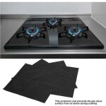 Tapis de protection antiadh�sif pour br�leur de cuisini�re � gaz, 4 pi�ces, protecteur d'huile, outil ...