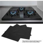 Tapis de protection antiadhsif pour brleur de cuisinire  gaz, 4 pices, protecteur d'huile, outil ...