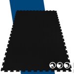 Tapis puzzle caoutchouc recycl�, r�sistance - 20�c � + 80�c, 122 x 182 cm, 4 c�t�s avec syst�me d'embo�tage ...