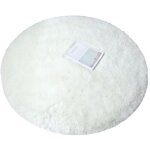 Tapis rond chambre tapis salon anti slip doux moelleux tapis shaggy tapis de sol grand pour couloir (blanc, ...