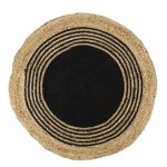 Tapis rond en jute et coton