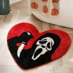 Tapis de salle de bain, antid�rapant, d�coration de no�l, tapis de bain halloween, lavable, absorbant, ...