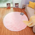 Tapis de salon moderne, tapis de chambre rond super doux moelleux velours tapis d'int�rieur moelleux ...