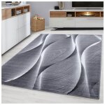 Tapis pour salon rectangle effet courbe alabama noir 120x170 Tapis pour salon rectangle effet courbe alabama noir 120x170