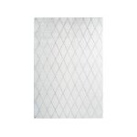 Tapis shaggy géométrique vivica blanc & bleu gris 160 x 230 cm Tapis shaggy géométrique vivica blanc & bleu gris 160 x 230 cm