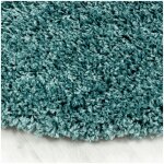 Allotapis - tapis shaggy uni rond gadol vert d'eau ø 200 Allotapis - tapis shaggy uni rond gadol vert d'eau ø 200