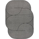 Tapis en sisal organic 1835 g�om�trique �cru / noir ? naturel, forme irr�guli�re moderne black 120x170 ...