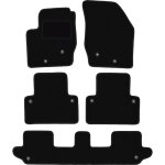Tapis de sol en velours noir pour : volvo xc90 i suv 7 places (2002 - 2014)