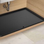 Tapis sous �vier, 86, 4 x 55, 9 cm, rev�tement d'armoire en silicone avec trou de drainage, imperm�able ...