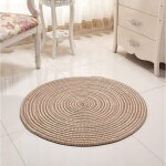 Tapis tress� � la main - rond - pour le salon, la chambre � coucher, la salle de bain, la chambre d'enfant ...
