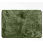 Paris prix - tapis uni en flanelle 'flanou' 120x170cm kaki