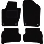 Tapis en velours noir pour volkswagen polo v  hayon (2009 - 2017)