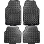 Tapis voiture pvc noir 4 pi�ces motif alu