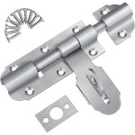 Targette de porte exterieur avec fermoir � cadenas, 135mm loquet de porte coulissante en acier inoxydable, ...
