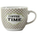 Tasse � caf� en c�ramique coffee time, lot de 6 bellintavola
