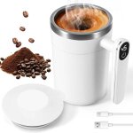Tasse � caf� � m�langeur automatique, en acier inoxydable, 400 ml, avec affichage de la temp�rature, ...