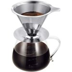 Tasse � double filtre en acier inoxydable (base moyenne, cafeti�re non incluse), filtre antirouille sans ...