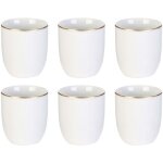 Tasse en porcelaine liser� dor� 18 cl lot de 6