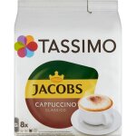 Tassimo jacobs cappuccino classico café moulu 8 capsules et lait 8 capsules 260 g Tassimo jacobs cappuccino classico café moulu 8 capsules et lait 8 capsules 260 g