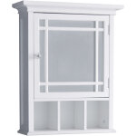 Teamson home - armoire à pharmacie de salle de bain en bois avec miroir blanc neal 7442 Teamson home - armoire à pharmacie de salle de bain en bois avec miroir blanc neal 7442