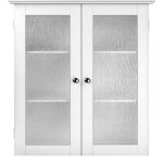 Teamson home - placard mural de salle de bain armoire de rangement blanc connor elg - 581