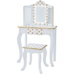 Teamson kids - coiffeuse enfant en bois table maquillage miroir clairage tabouret fantasy fields teamson ...