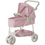 Teamson kids - le petit monde d'olivia - poussette 2 - en - 1 princesse  pois polka dots - rose / gris ...