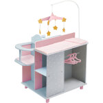 Teamson kids - olivia's little world table  langer poupe grise polka dots princess avec espace de rangement ...