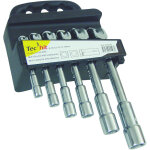 Tec hit 325506 - jeu de 6 cl�s � pipe d�bouch�es - cl� � tube - serrage et bras de levier - 8 mm � 19 ...