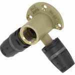 Tece - pat�re murale 2 sorties logo - push laiton - d : 20 x 15 / 21