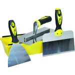 Tech - it - tec hit 515314 - kit de maonnerie : 1 auge, 1 platoir et 2 couteaux  enduire - lame inox ...