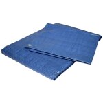 B�che plastique 6 x 10 m bleue poly�thyl�ne 80g / m� tecplast
