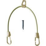 Tecplast pack 1 sandow piscine ivoire 8 mm double crochets + 1 piton douille escamotable 12mm - pack ...