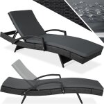 Bain de soleil en rotin avec cadre en aluminium rsistant aux rayons uv