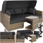Tectake - canap de jardin san marino avec structure en aluminium - marron naturel