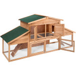 Tectake - clapier pour petits rongeurs en bois 226 x 77 x 95, 5 cm