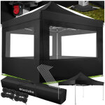 Tectake - pavillon de jardin 3 x 3 m avec cadre en aluminium tanche