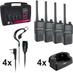 Talkie - walkie pmr 29826 ? lot de 4 ? port�e 10 km ? 16 canaux pmr446 ? protection contre projections ...