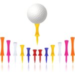 Tees de golf castle en plastique, 60 tees de diff�rentes hauteurs, couleurs vari�es (31 mm, 37 mm, 43 ...