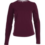 Tee - shirt de travail col rond manches longues kariban femme 100% coton bordeaux m