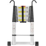 Chelle tlescopique en aluminium, 3, 8 m, escabeau telescopique pliable avec barre stabilisatrice et ...