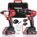 Teeno ? kit d'outils �lectriques sans fil 20v ? marteau perforateur 1450rpm ? cl� � chocs 3300rpm ? moteur ...