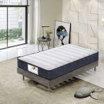 Matelas 90x190x22cm teeno en mousse et ressorts mousse polyuréthane et 2cm mémoire de forme Matelas 90x190x22cm teeno en mousse et ressorts mousse polyuréthane et 2cm mémoire de forme