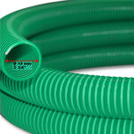 Wiltec tuyau d'aspiration vert ? 10 m /  20 mm (3 / 4 ) ? avec spirale de renforcement ? tube  pression ...