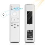 T�l�commande vocale solaire universelle pour smart tv samsung avec 4 raccourcis, blanche ortviai