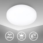 Telefunken - plafonnier led pour salle de bain avec d�tecteur de mouvement ip44 - 29x6, 6cm - plafonnier ...