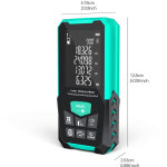 T�l�m�tre laser de 120 m�tres, pr�cision �2 mm, �cran lcd r�tro�clair� de 2, 4 pouces, indice de protection ...