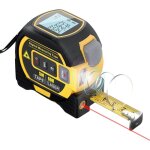 Tlmtre laser 3 en 1 , porte jusqu' 60 m , avec laser en croix , mtre ruban , mmoire pour 20 valeurs ...