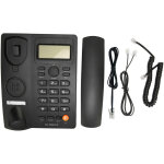 T�l�phone fixe avec afficheur, num�rotation rapide, fonction muette et mains libres - noir pour h�tel ...